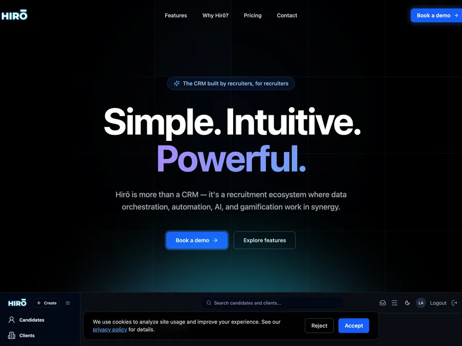 Hirō recruitment platform